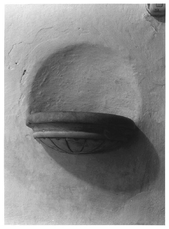 acquasantiera da parete, opera isolata - bottega ligure (sec. XIX)