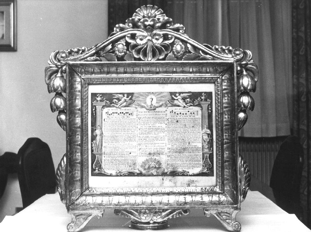 cartagloria, elemento d'insieme - bottega ligure (seconda metà sec. XIX)