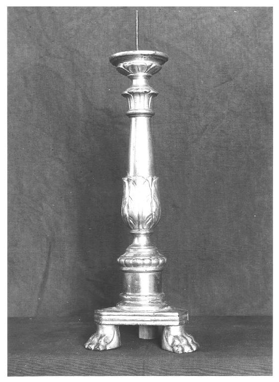 candeliere d'altare, coppia - bottega ligure (metà sec. XIX)