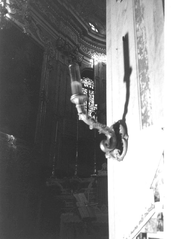 candeliere da parete, opera isolata - bottega ligure (seconda metà sec. XIX)