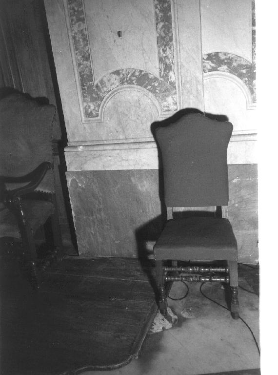 sedia, coppia - bottega ligure (fine/inizio secc. XIX/ XX)