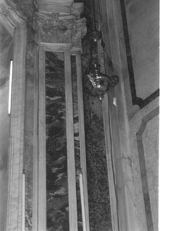 lampada del SS. Sacramento, serie - bottega ligure (fine/inizio secc. XIX/ XX)