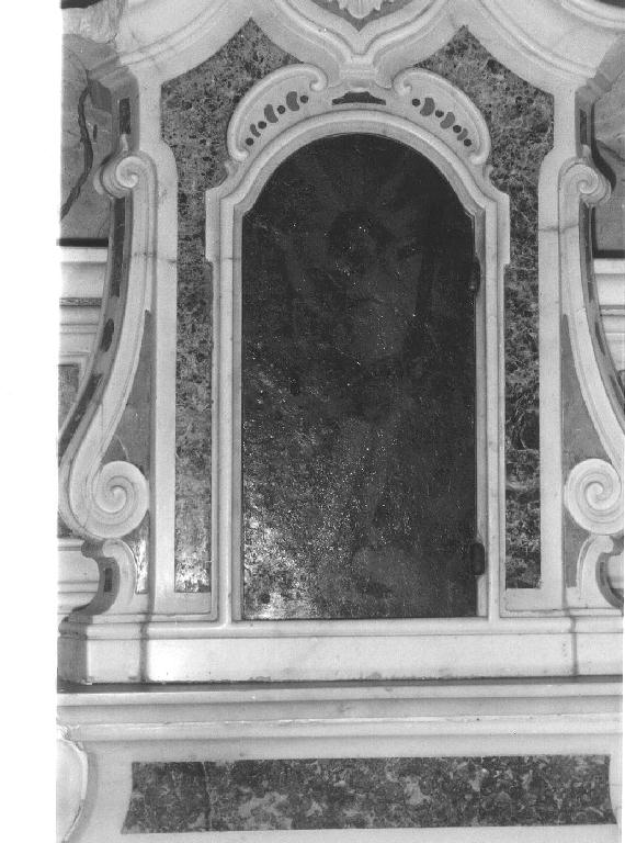 Gesù Bambino che porta la croce (sportello di tabernacolo, opera isolata) - ambito ligure (seconda metà sec. XVIII)