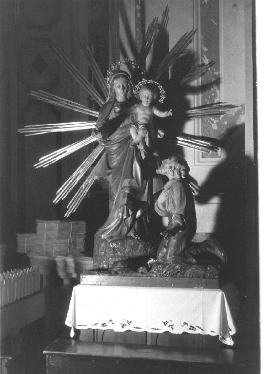 MADONNA DELLA GUARDIA (gruppo scultoreo, opera isolata) - bottega ligure (fine/inizio secc. XIX/ XX)