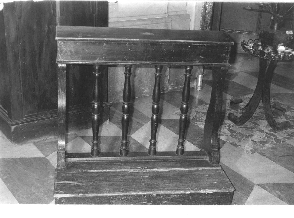 inginocchiatoio, opera isolata - bottega ligure (fine/inizio secc. XIX/ XX)
