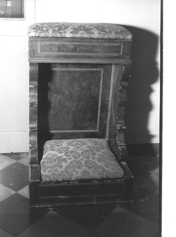 inginocchiatoio, opera isolata - bottega ligure (sec. XIX)