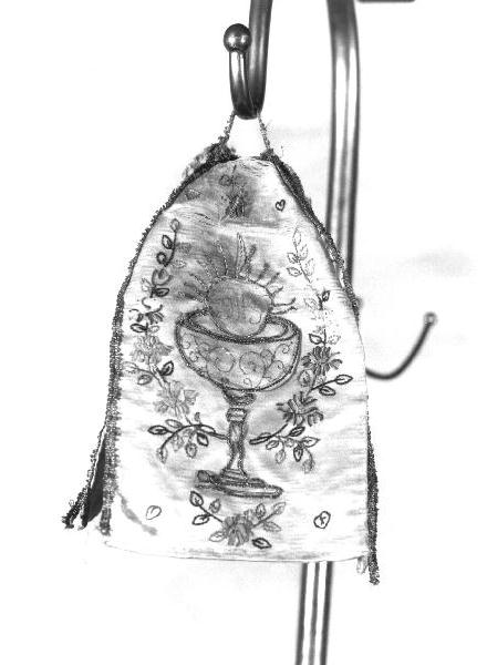 motivi decorativi floreali/ calice eucaristico (conopeo di pisside, opera isolata) - manifattura ligure (seconda metà sec. XIX)