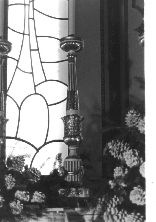 candeliere d'altare, serie - bottega italiana (primo quarto sec. XIX)