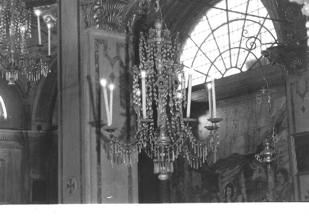 lampadario, serie - produzione italiana (prima metà sec. XIX)