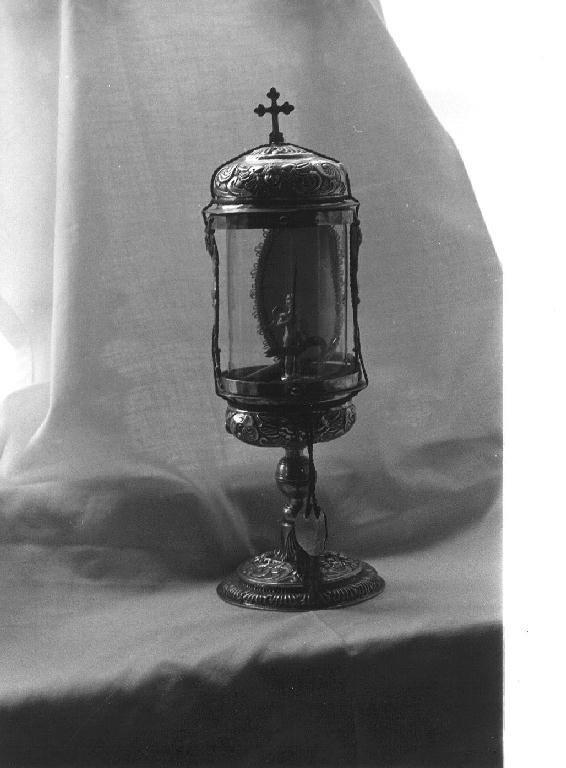 angelo (reliquiario a pisside, opera isolata) - produzione italiana (metà sec. XVIII)