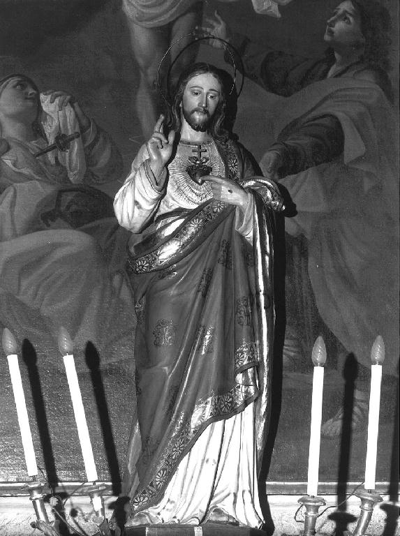 Sacro Cuore di Gesù (statua, elemento d'insieme) - bottega ligure (sec. XX)