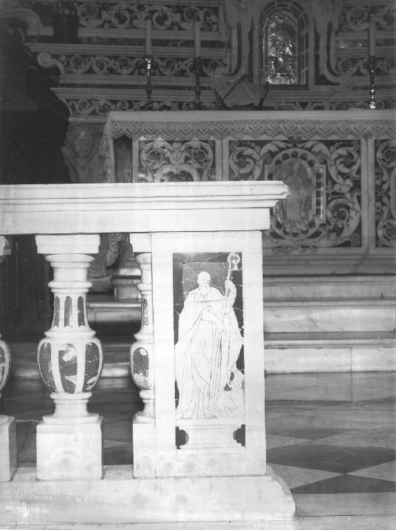 Sant'Antonio Abate (pilastro, elemento d'insieme) - bottega ligure (sec. XVIII)