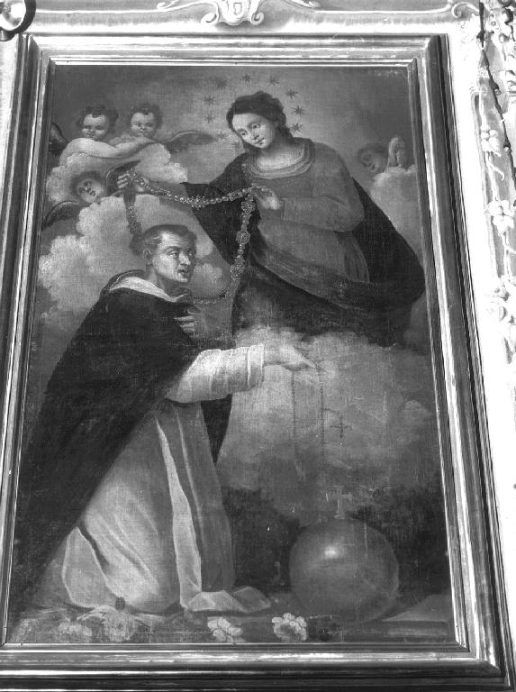 Madonna e santo domenicano (dipinto, opera isolata) - ambito ligure (sec. XVIII)