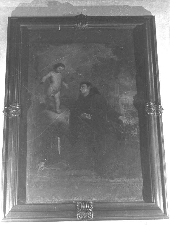 Sant'Antonio da Padova con il bambino (dipinto, opera isolata) - ambito ligure (prima metà sec. XVIII)