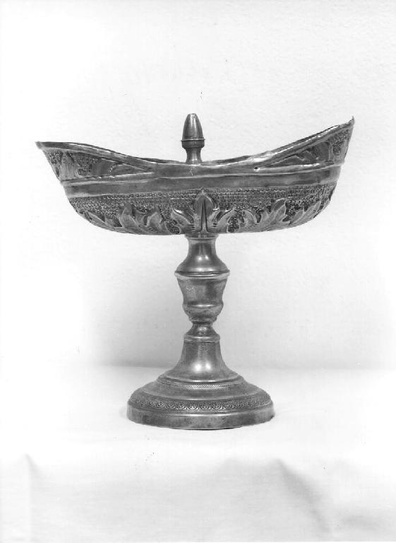 navicella portaincenso - a galeone, opera isolata - bottega genovese (prima metà sec. XIX)