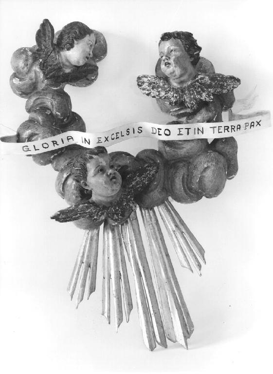 gloria di angeli (statuetta di presepio, opera isolata) - PRODUZIONE GENOVESE (fine/inizio secc. XVIII/ XIX)