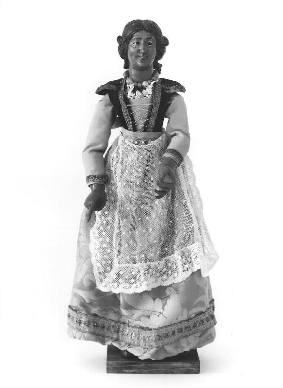 figura femminile (statuetta di presepio, opera isolata) - PRODUZIONE GENOVESE (prima metà sec. XIX)