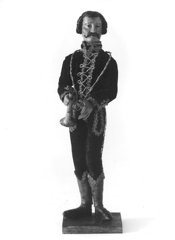 figura maschile (statuetta di presepio, opera isolata) - PRODUZIONE GENOVESE (prima metà sec. XIX)