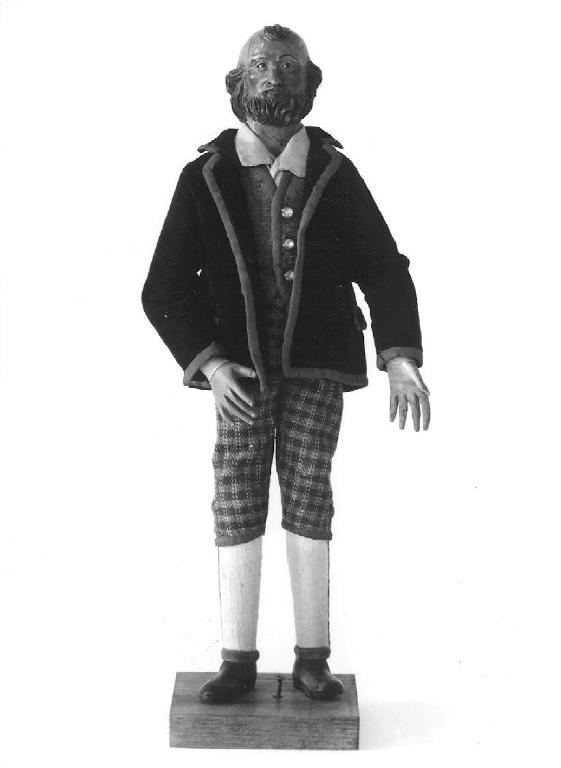 figura maschile (statuetta di presepio, opera isolata) - PRODUZIONE GENOVESE (prima metà sec. XIX)