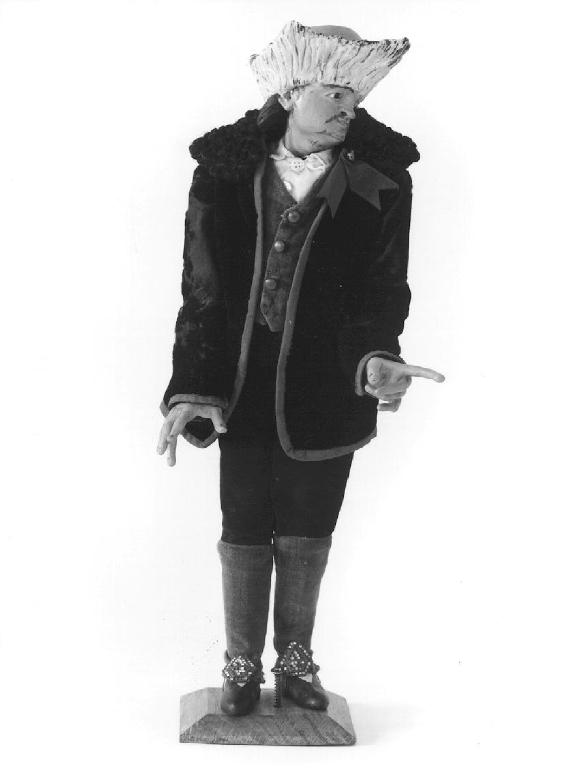 figura maschile (statuetta di presepio, opera isolata) - PRODUZIONE GENOVESE (seconda metà sec. XVIII)