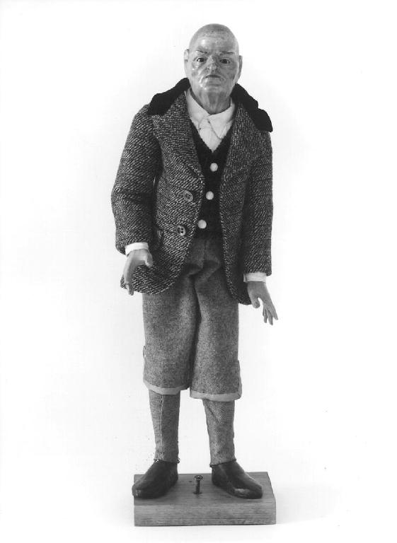 figura maschile (statuetta di presepio, opera isolata) - PRODUZIONE GENOVESE (prima metà sec. XIX)
