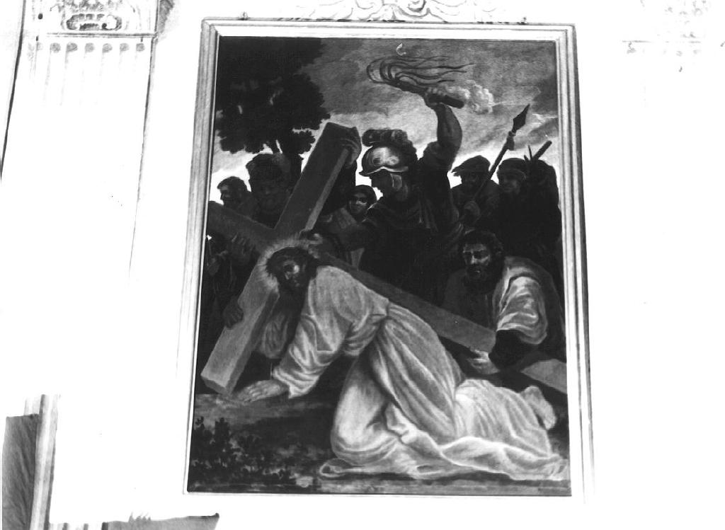 Cristo cade sotto la croce (dipinto, elemento d'insieme) - ambito ligure (sec. XVII)