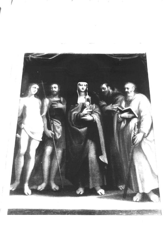 Santa Chiara (dipinto, opera isolata) - ambito genovese (sec. XVII)