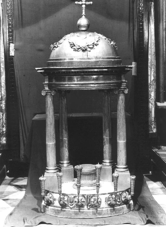 tronetto per esposizione eucaristica, opera isolata di Degola Giuseppe (sec. XIX)