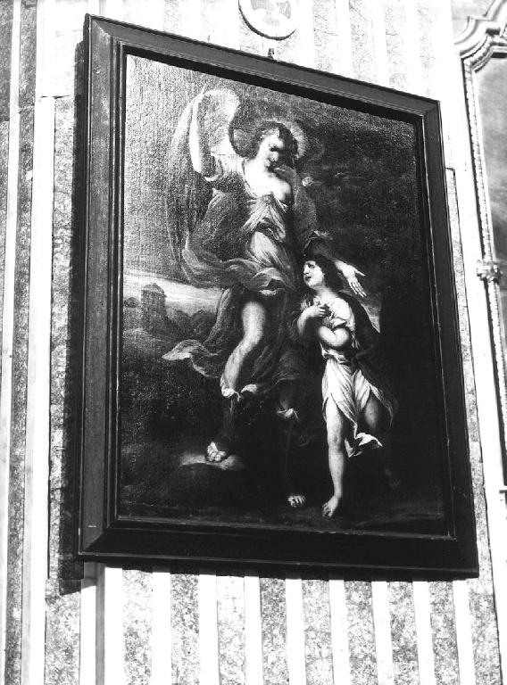 ANGELO CUSTODE (dipinto, opera isolata) di Biscaino Bartolomeo (maniera) (metà sec. XVII)