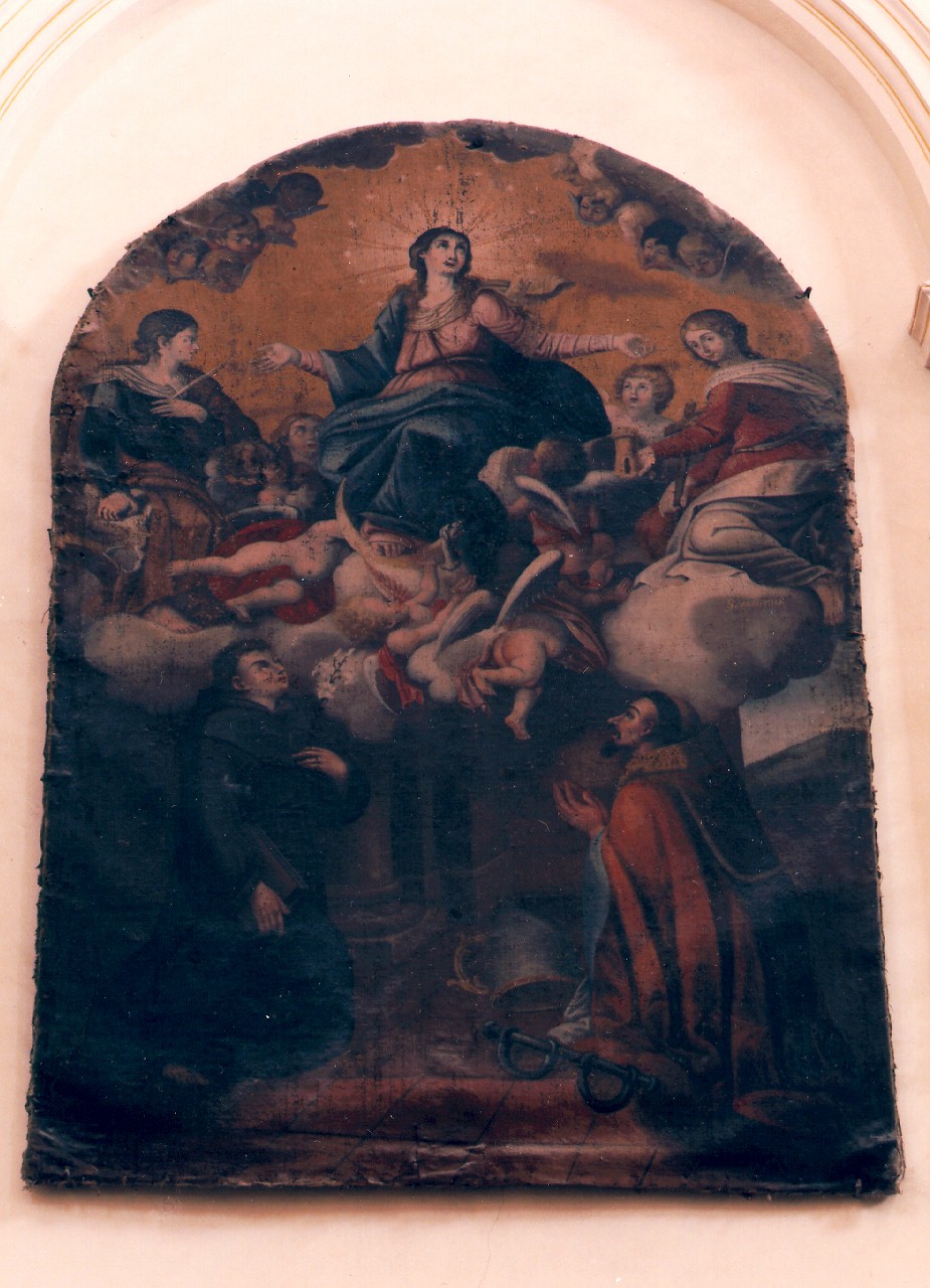 Madonna in gloria e santi (dipinto) - ambito siciliano (Seconda metà sec. XVII)