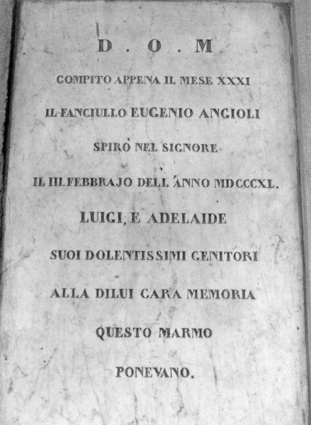 lapide tombale - bottega toscana (sec. XIX)