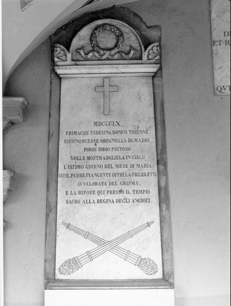 lapide tombale - bottega toscana (sec. XIX)