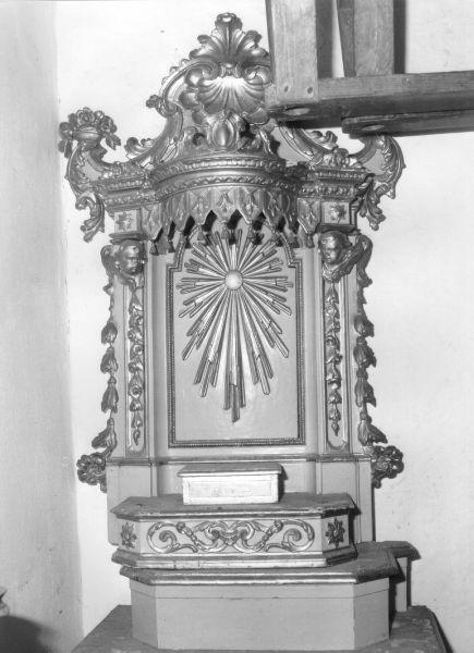 tronetto per esposizione eucaristica - produzione lucchese (metà sec. XIX)