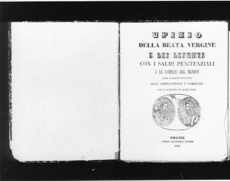 Ufizio della Beata Vergine e dei defunti con i salmi penitenziali (coperta di libro liturgico, opera isolata) di Spiombi Francesco (sec. XIX)