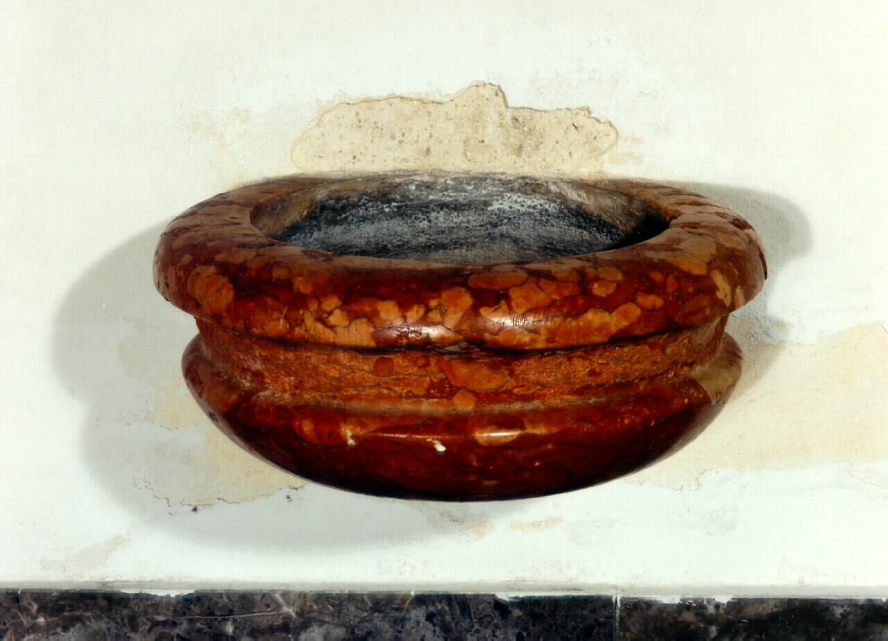 acquasantiera, serie - ambito siciliano (Seconda metà sec. XIX)