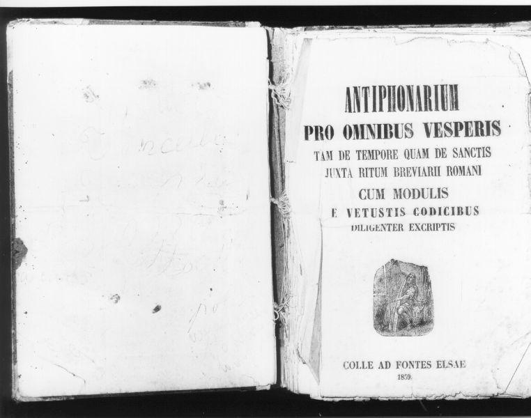Antiphonarium pro omnibus vesperis (coperta di libro liturgico, opera isolata) - ambito toscano (sec. XIX)