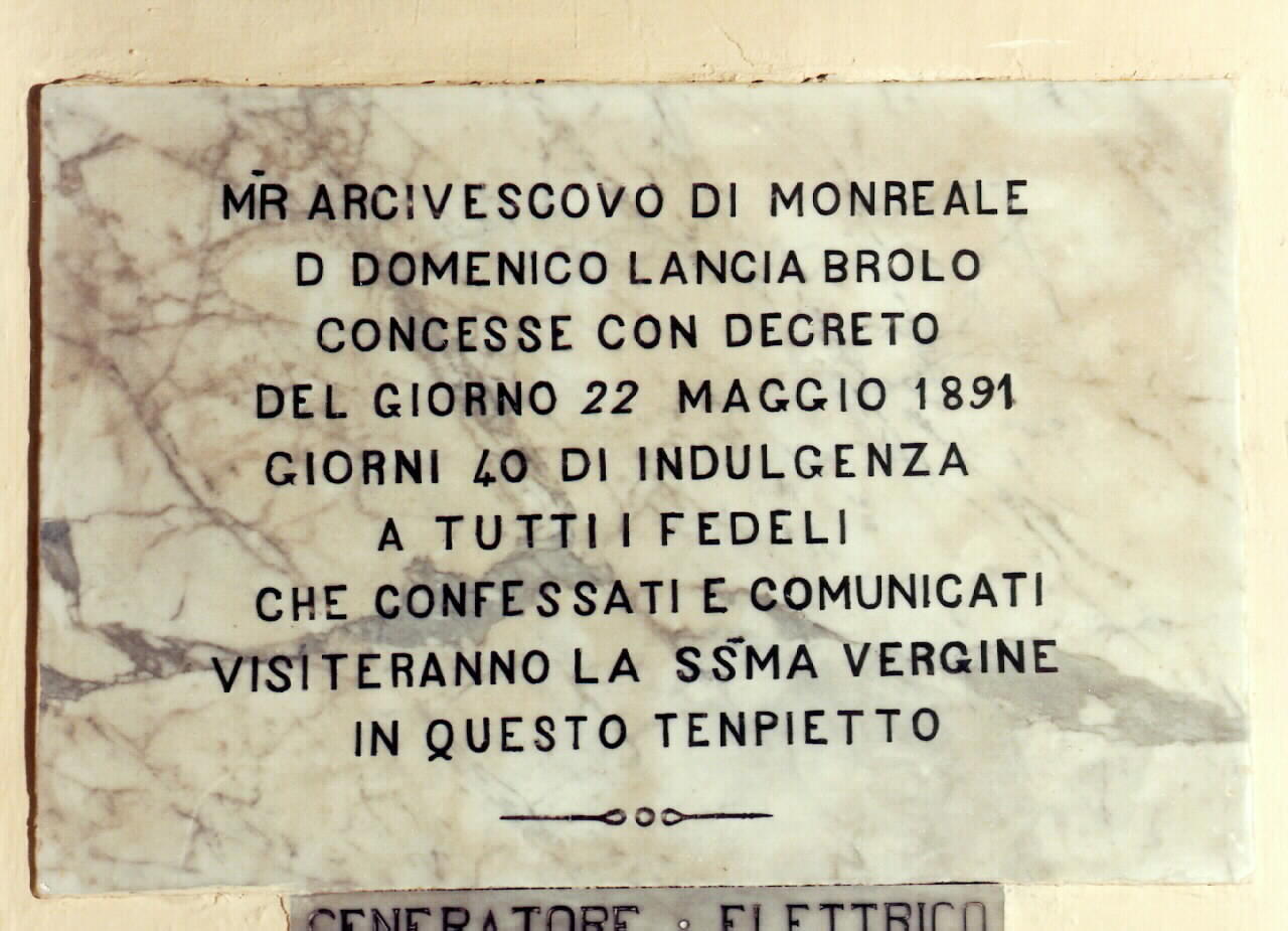 lapide - documentaria - ambito siciliano (sec. XIX)