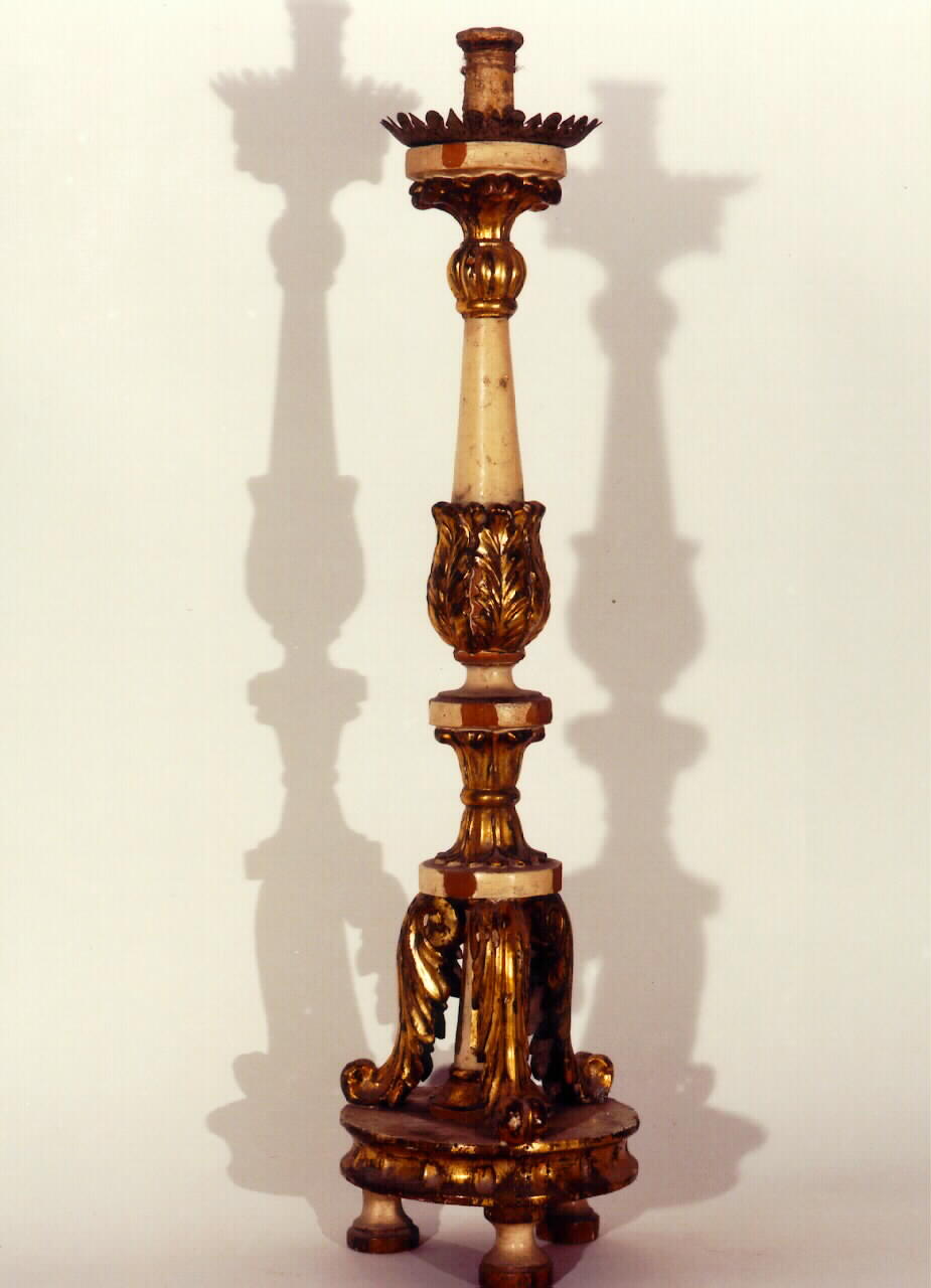 candeliere d'altare, serie - produzione siciliana (Fine/inizio secc. XVIII/ XIX)