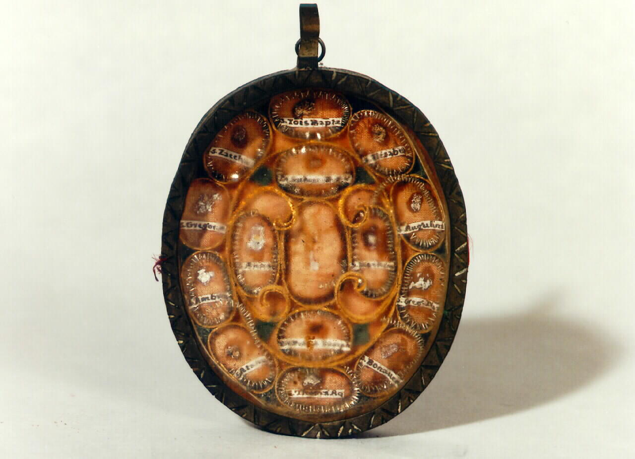 reliquiario - a capsula - bottega siciliana (Seconda metà sec. XIX)