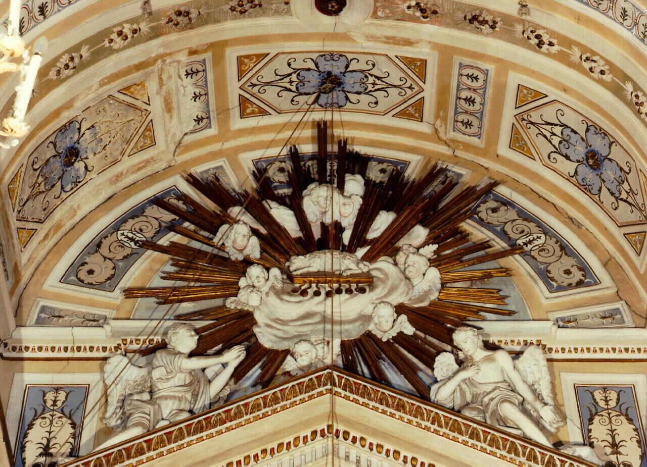 agnus dei e cherubini (decorazione plastica) - ambito siciliano (Prima metà sec. XIX)