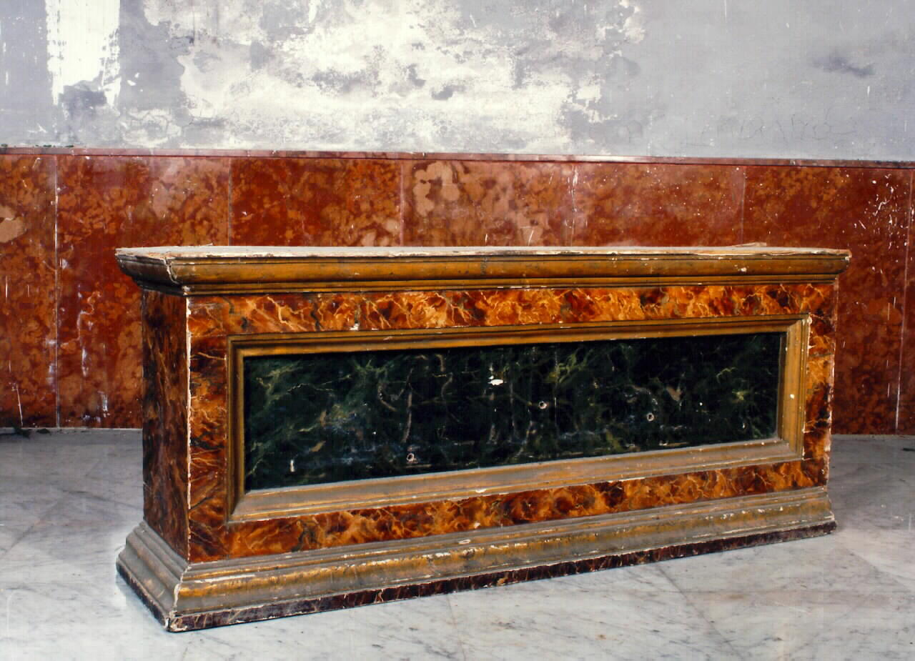 gradino d'altare - produzione siciliana (Seconda metà sec. XVIII)