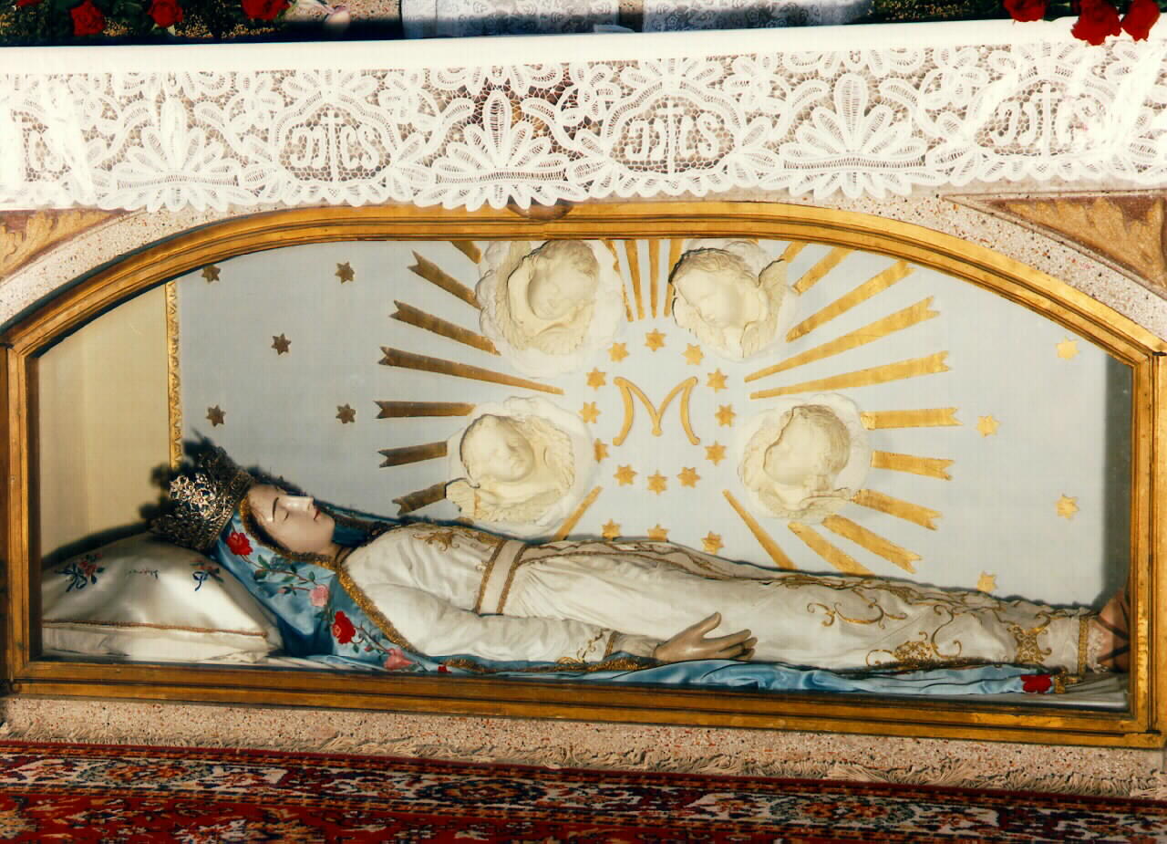 dormizione della Madonna (statua vestita) - ambito siciliano (primo quarto sec. XX)