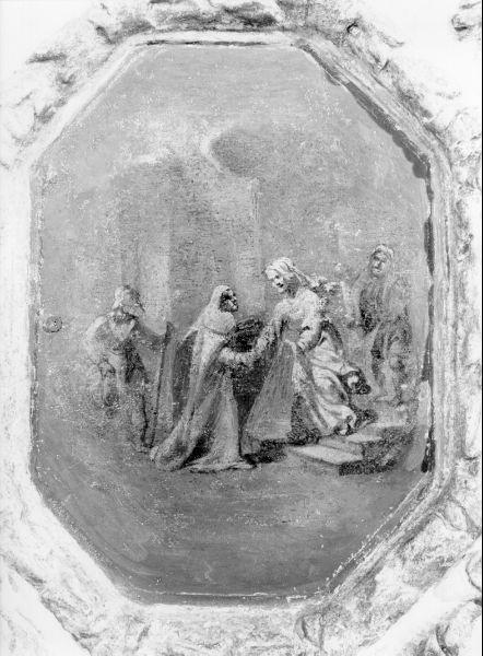 VISITAZIONE (dipinto, elemento d'insieme) - bottega toscana (fine/inizio secc. XVII/ XVIII)