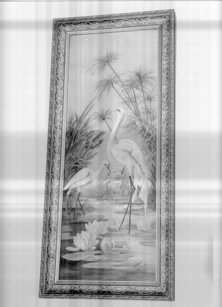 paesaggio lacustre (dipinto) di Onetti Ines (sec. XX)