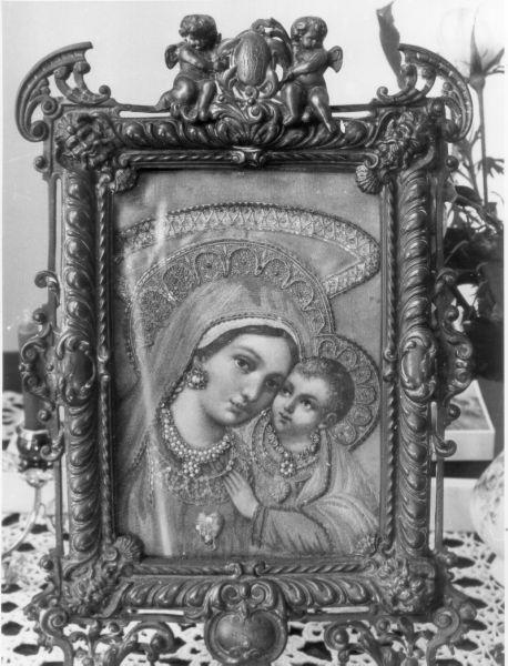 MADONNA CON BAMBINO (dipinto) - bottega toscana (sec. XIX)