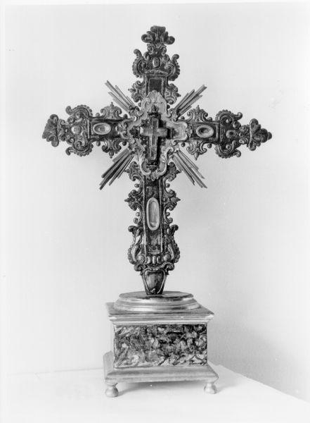 reliquiario - a croce - bottega italiana (seconda metà sec. XVIII)
