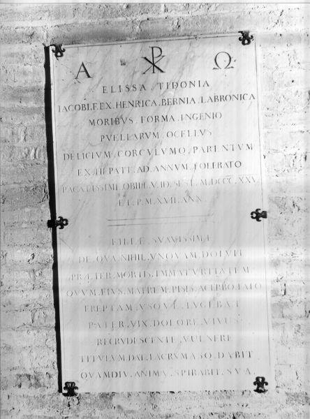 lapide tombale, opera isolata - ambito pisano (sec. XIX)