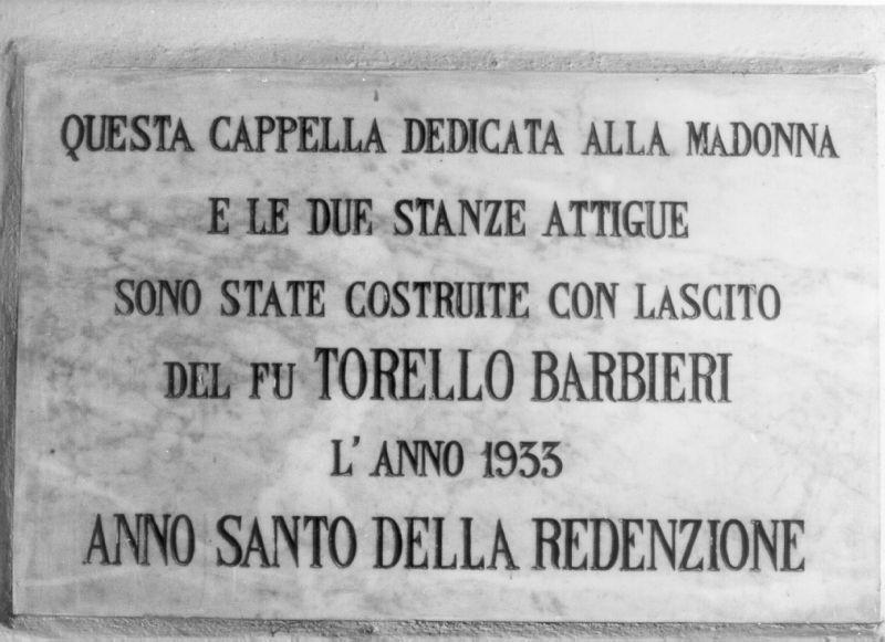 lapide, opera isolata - bottega toscana (sec. XX)