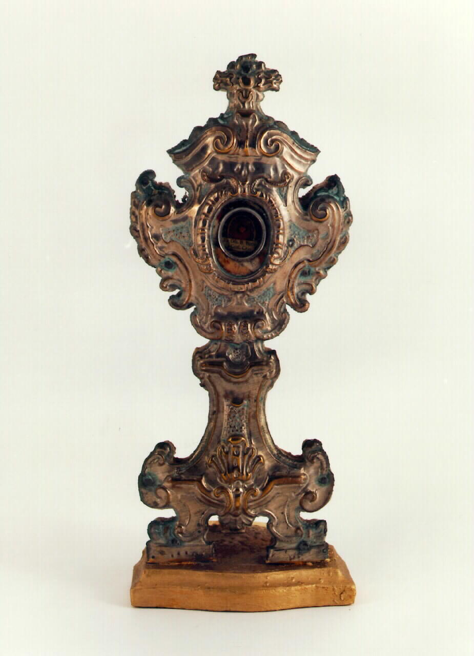 RELIQUIARIO - A OSTENSORIO - produzione siciliana (Seconda metà sec. XVIII)