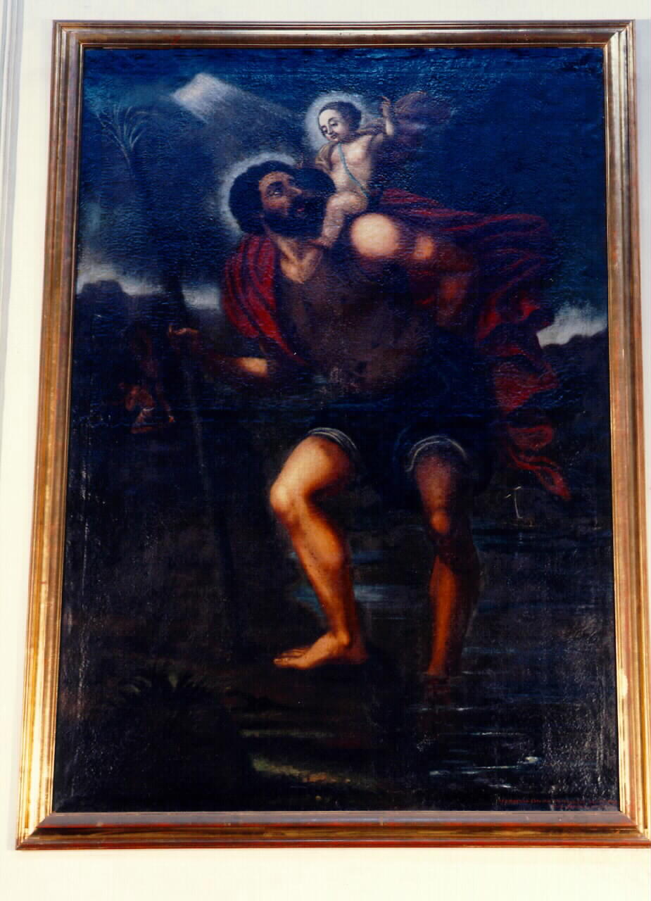 San Cristoforo (dipinto) - ambito siciliano (Seconda metà sec. XVII)